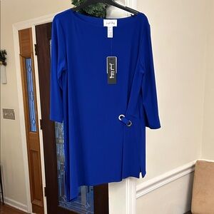 Joseph Ribkoff Asymmetrical Royal Blue Top New w/ tags!! Size 8